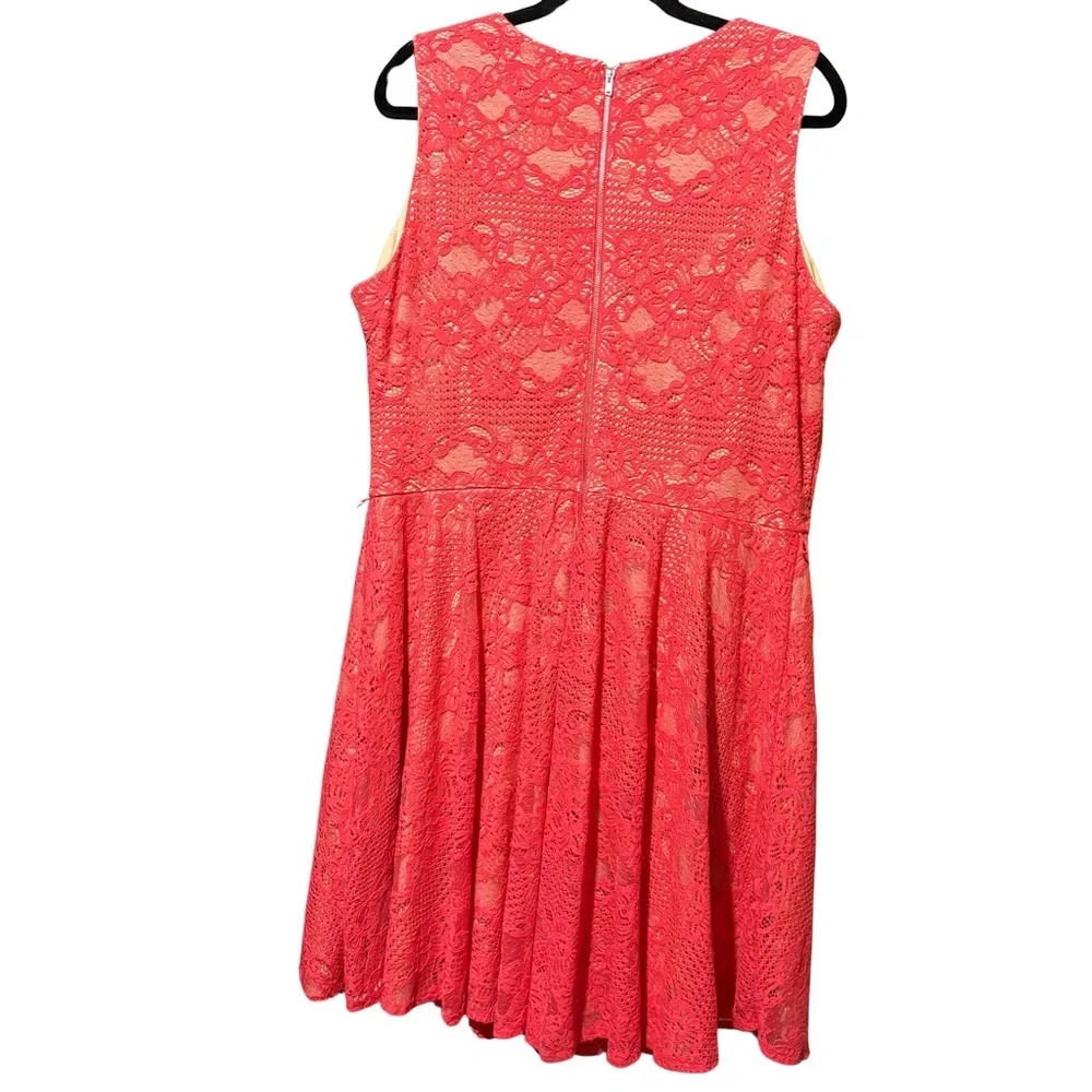 Danny & Nicole Coral Fit and Flare Sleeveless Dress - Picture 4 of 6